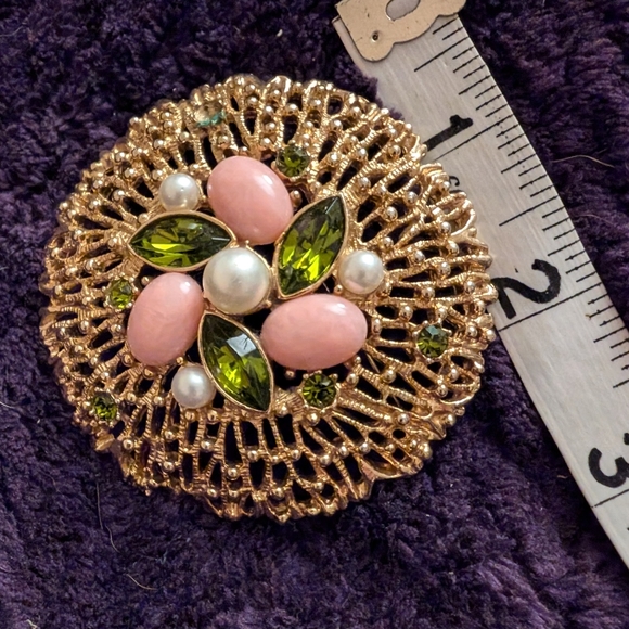 Sarah Coventry vintage Sand dollar broach S - Picture 7 of 7